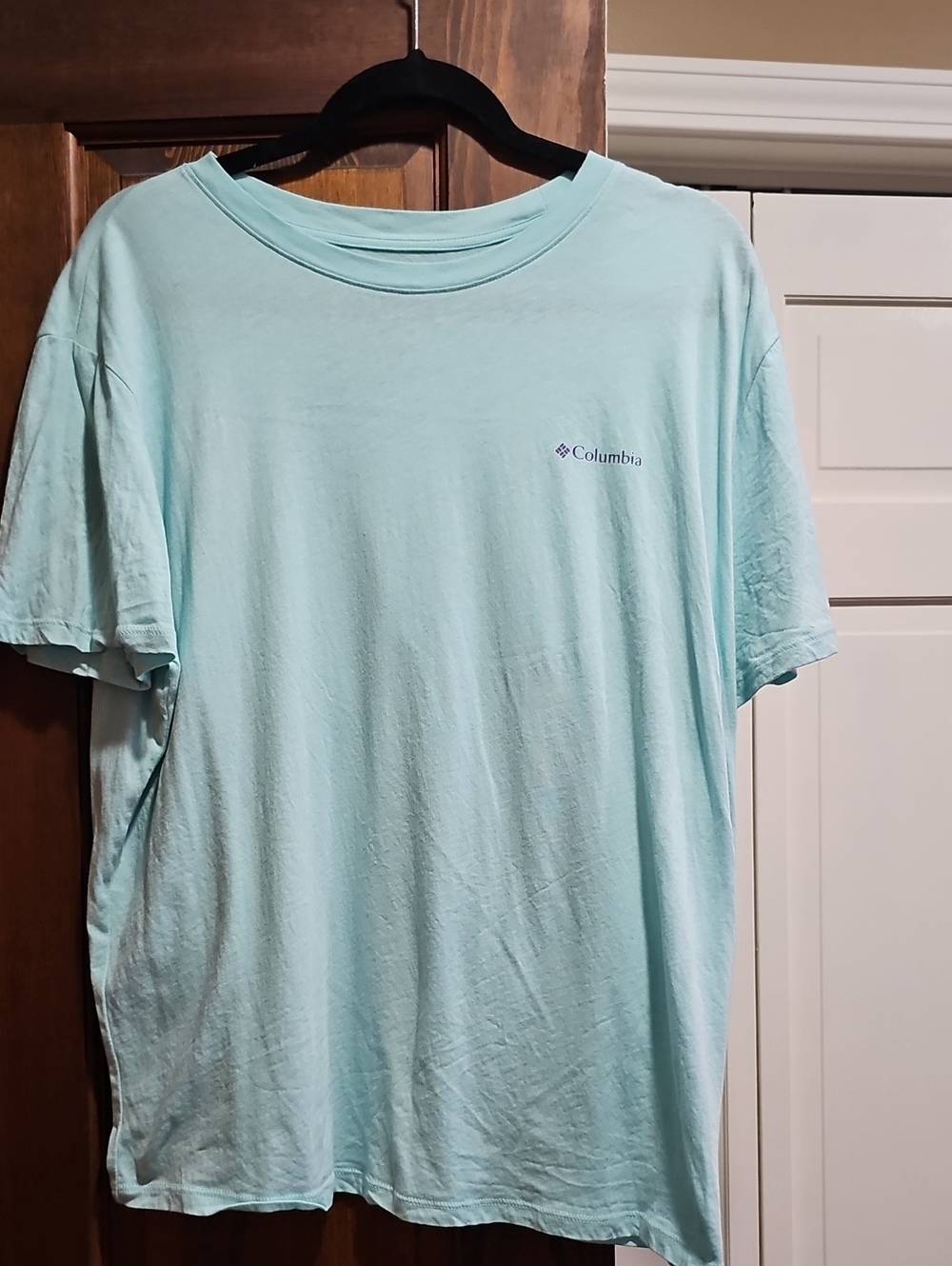 Columbia Light Aqua Short Sleeve Tee